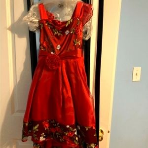 Girls red dress. New never worn size 12